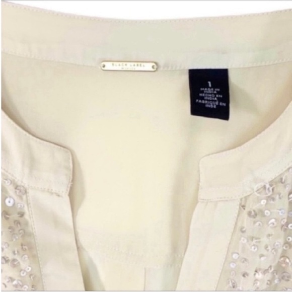 BLACK LABEL by CHICO’S sequins blouse tunic top - Picture 7 of 10